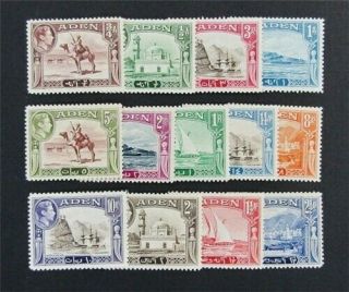 Nystamps British Aden Stamp 16 - 27a Og H $50