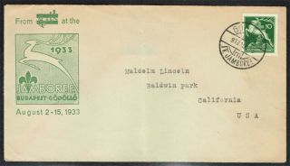Hungary Scott 481 On 1933 Boy Scout Jamboree First Day Cover