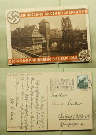 Dr Who 1924 Germany Ovpt Nurnberg Slogan Cancel Postcard E68680