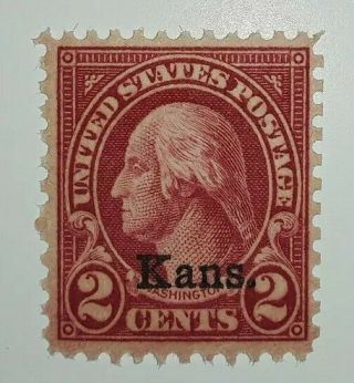 Travelstamps: 1929 Us Stamps Scott 660,  2¢ Washington Kans Overprint,  Mnh