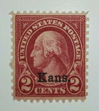 Travelstamps: 1929 US Stamps Scott 660,  2¢ Washington KANS Overprint,  MNH 2
