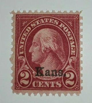 Travelstamps: 1929 US Stamps Scott 660,  2¢ Washington KANS Overprint,  MNH 5