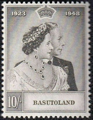 Basutoland George Vi 1948 Sg37 Silver Wedding Top Value 10/ - Never Hinged