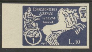 Italy Regency 1945 Private Postal Service S.  A.  B.  E.  L.  10 Mnh,  Signed / T19344