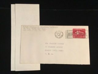 U.  S.  Army Postal Service Germany 1945 Cover Uc9 To Boston W/letter