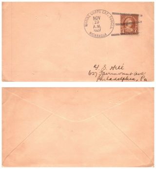 1927 Nicaragua - Us Marine Corps Usmc Exp Expeditionary Forces Stamp Cover