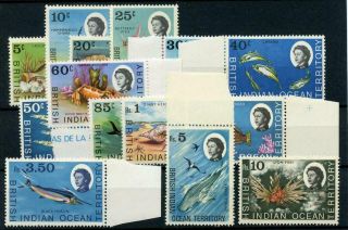 British Indian Ocean Territory 1968 - 70 14 Values To 10r Mnh Cat £50