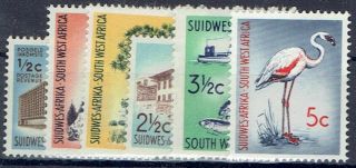 South West Africa 1962 Decimal Definitive No Watermark Set Of 6 Unhinged