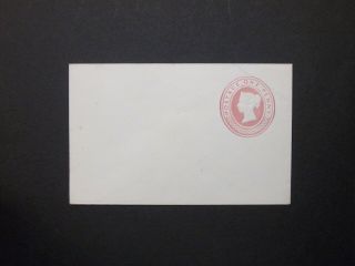 Gb Postal Stationery Post Office Issue Qv 1d Pink Undated Envelope Size A Ep7a