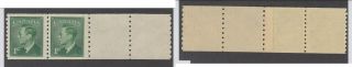 Mnh Canada 1 Cent Kgvi Coil End Strip 297 (lot 15920)