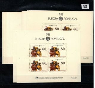 == 12x Portugal 1988 - Mnh - Europa Cept - Transportation,  Horse