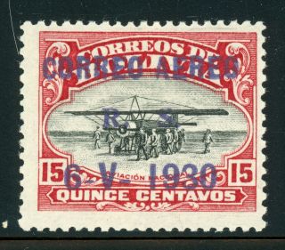 Bolivia Mh Selections: Scott C14 15c Zeppelin Ovpt (1930) Cv$20,