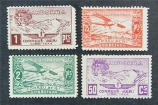 Nystamps Spanish Andorra Stamp Og H Unlisted