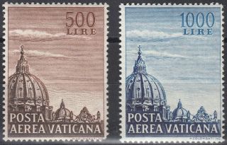 Vatican 1953 Posta Aerea Yvert Pa22/pa23 (ref 13695)