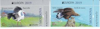 Moldova 2019 Europa Cept National Birds Set,  Mnh