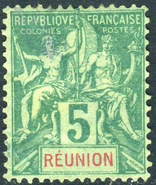 Reunion 1900 French Colony 5¢ Green Y344