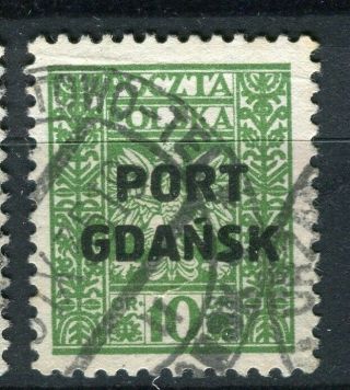 Germany; Port Gdansk 1934 Polish Optd.  Issue Fine 10g.  Value