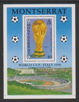 Montserrat - 1990,  World Cup Football Sheet - Mnh - Sg Ms832