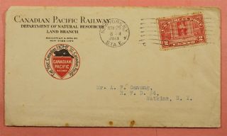 Q2 Parcel Post 1913 Canadian Pacific Railway Advertising Ny Sta.  E.
