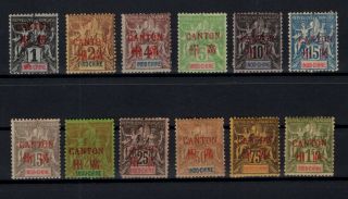 P000250/ Canton French Off Stamps – Y&t 1 / 3 – 5 / 11 – 14 / 15 /