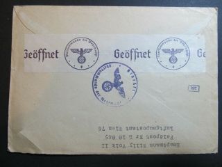 11236 Germany Cover WWII Censored Military Post Feldpost Postmark Switzerland 2