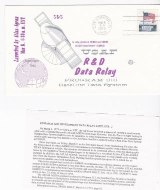 R&d Data Relay Satellite Launched Cape Canaveral Fl March 6 1973 Space Voyage