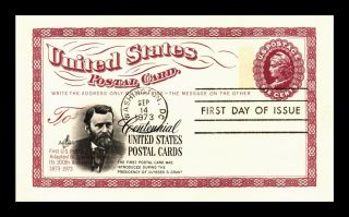Dr Jim Stamps Us 6c Liberty Fdc Postal Card Centennial Art Craft