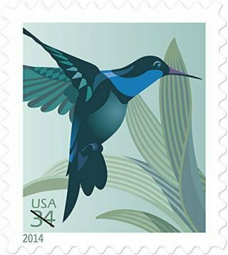 Coil/Roll of 100 Hummingbird 34c Cent Postcard US Postage Stamp (SC 4858) 2
