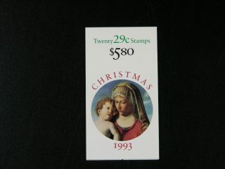 Us Scott Bk211 Booklet 20 Stamps 29c Christmas Mnh S156