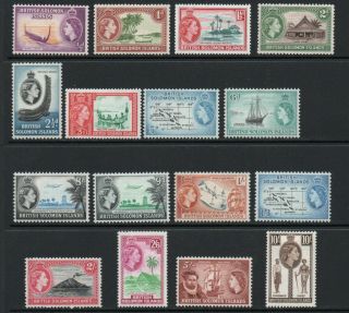Solomon Islands,  1956 Part Set Of 16 To 10/ - M/m.