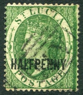 St Lucia - 1882 - 84 ½d Green Sg 25 Good V19973