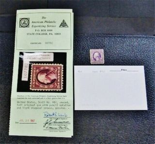 Nystamps Us Stamp 464 Og Nh $160 Washington