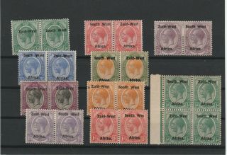 Southwest Africa Stamps Hinged Bilingual Pairs Scott 1 - 8