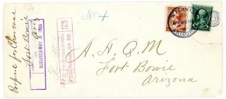 1885 Envelope From Wilcox (willcox) Arizona Territory To Fort Bowie