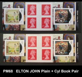 Pm68.  2019 Music Giants.  Elton John Plain,  Cyl Book Pair