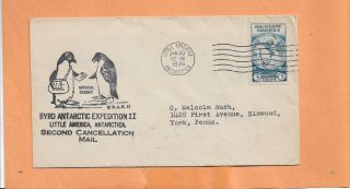 First Flight Byrd Antarctic Expedition Ii 2nd Cancellation Jan 30,  1935