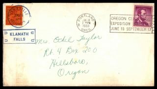 Us 1959 Oregon Centennial Exposition Klamath Falls Expo Cover