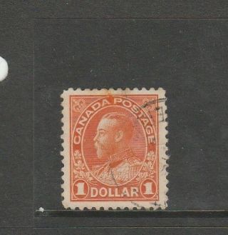 Canada 1922/31 $1 Orange Vfu Sg 255