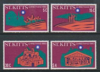 St Kitts - 1980,  Christmas Set - Mnh - Sg 49/52