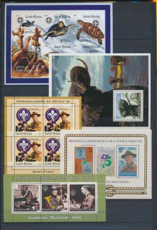 Ab1 - 2557 World Nature Lord Baden - Powell Scouting Good Sheets Mnh