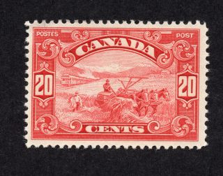 Canada 157 20 Cent Dark Carmine Harvesting Wheat King George V Scroll Issue Mlh