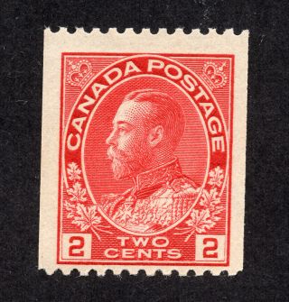 Canada 132 2 Cent Carmine King George V Admiral Issue Coil Perf 12 Mlh