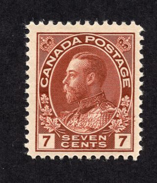 Canada 114 7 Cent Red Brown King George V Admiral Issue Mh