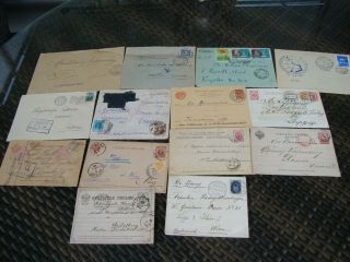 Russia Cccp Lot Covers,  Pc And Stationeries 14 Pieces Circ.  1880 - 1957 To Germany
