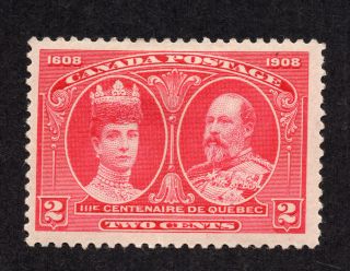 Canada 98 2 Cent Carmine Edward Vii & Alexandra Quebec Tercentenary Issue Mh