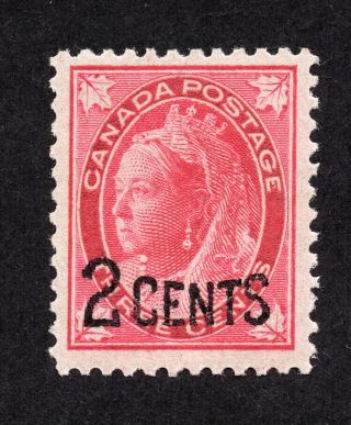 Canada 87 2 Cent On 3 Cent Carmine Queen Victoria Maple Leaf Issue Mnh