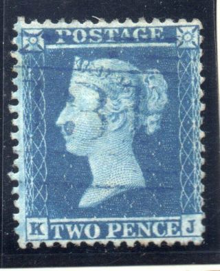 Two - Pence Blue; S.  G.  34,  Plate Five,  Lettered,  K.  J.  With Blue " 131 " Postmark.
