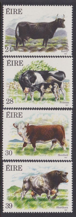 Ireland,  Scott 691 - 694,  Mnh,  1987 Cattle - Complete