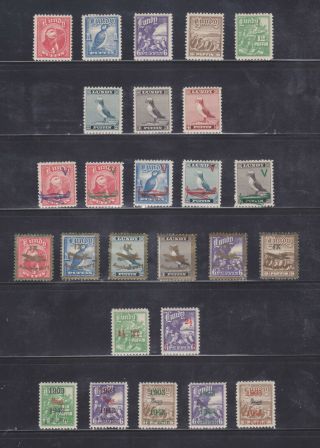 Great Britain Stamps: Regional Issues - Lundy; 1929 - 1954 Issues; 45 Different Mh