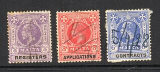 Malta George V Revenues Appropriated Selection To 6d